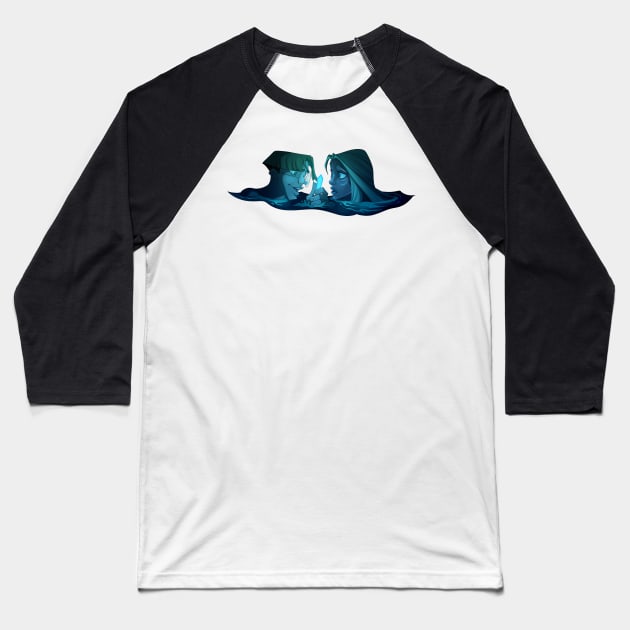 The Heart of Atlantis Baseball T-Shirt by Nicole Nichols